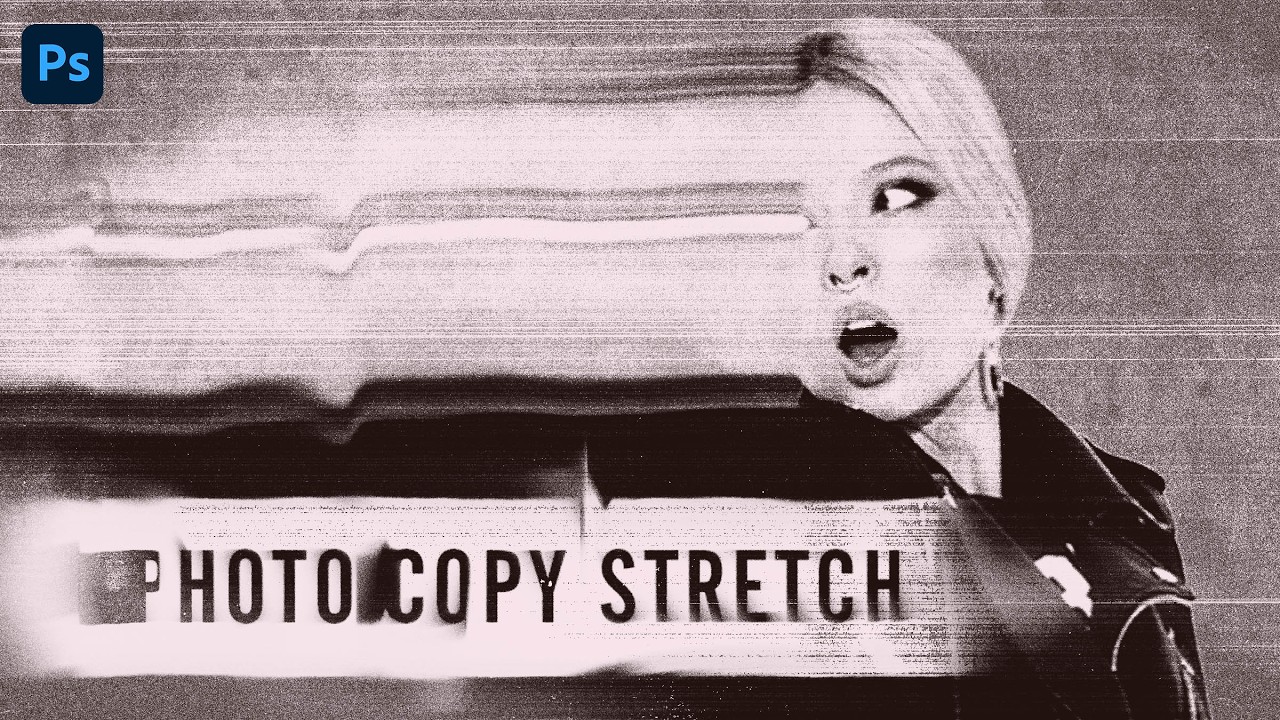 Xerox Photocopy Blur Stretch Effect in Photoshop