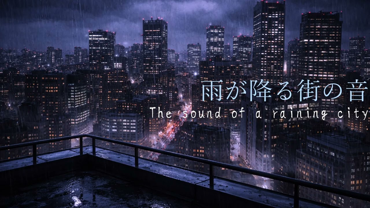 ASMR|雨の降る街