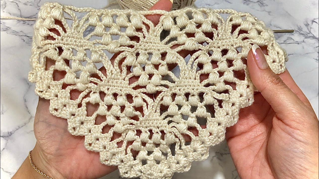 EASY CROCHET SHAWL TUTORIAL || How to crochet cluster and shell pattern for beginners