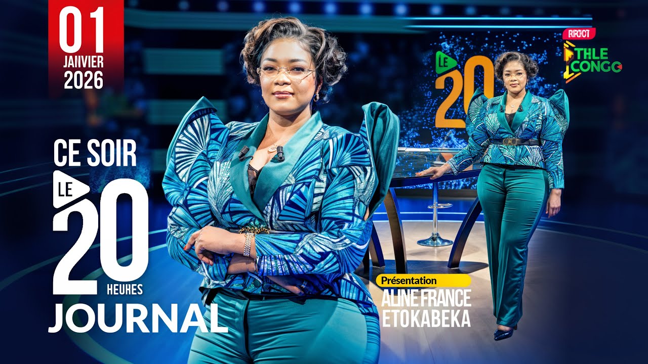 🔴 Direct JOURNAL DE 20H DU 1er JANVIER 2026 DE TELE CONGO AVEC ALINE FRANCE ETOKABEKA #brazzaville