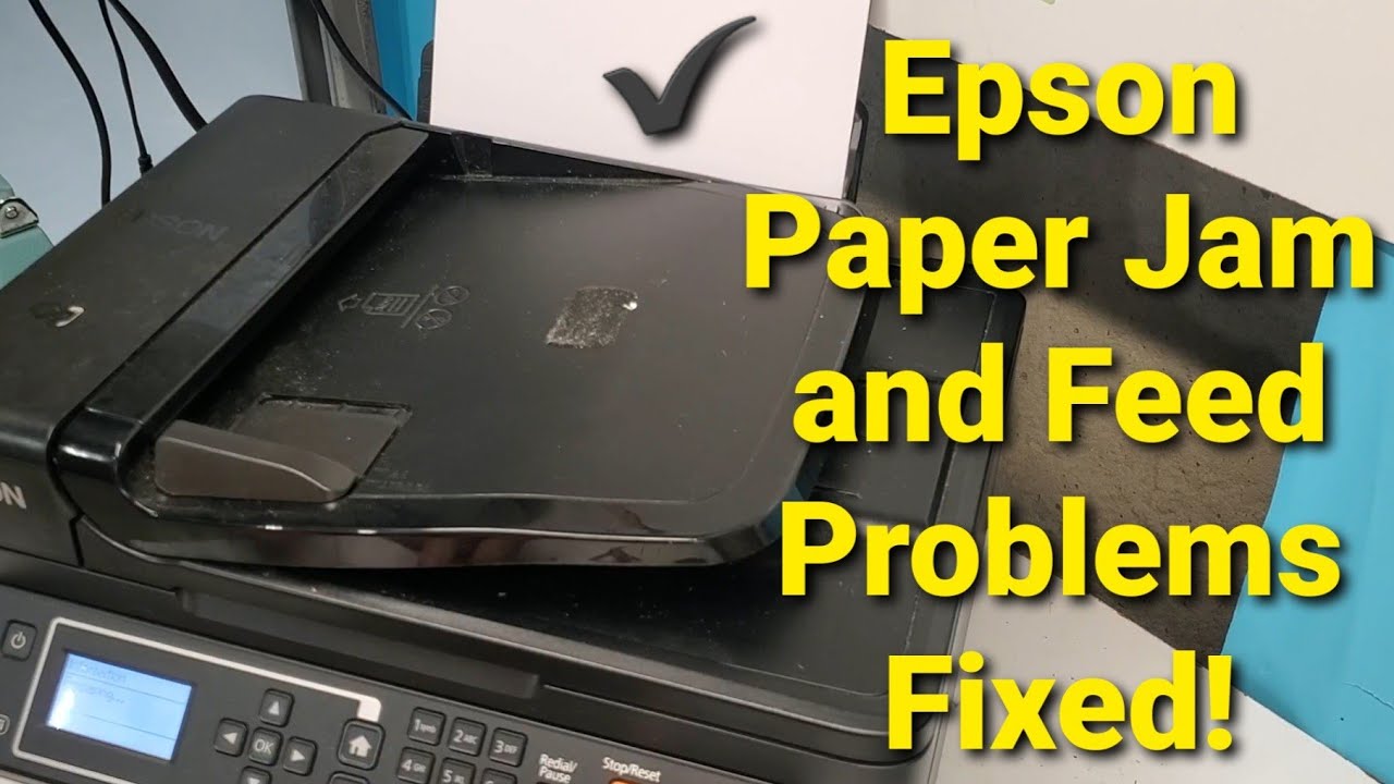 Paper Jam Error Fix Epson WF-2630 WF-2530 WF-2540 Printer Won't Take Paper