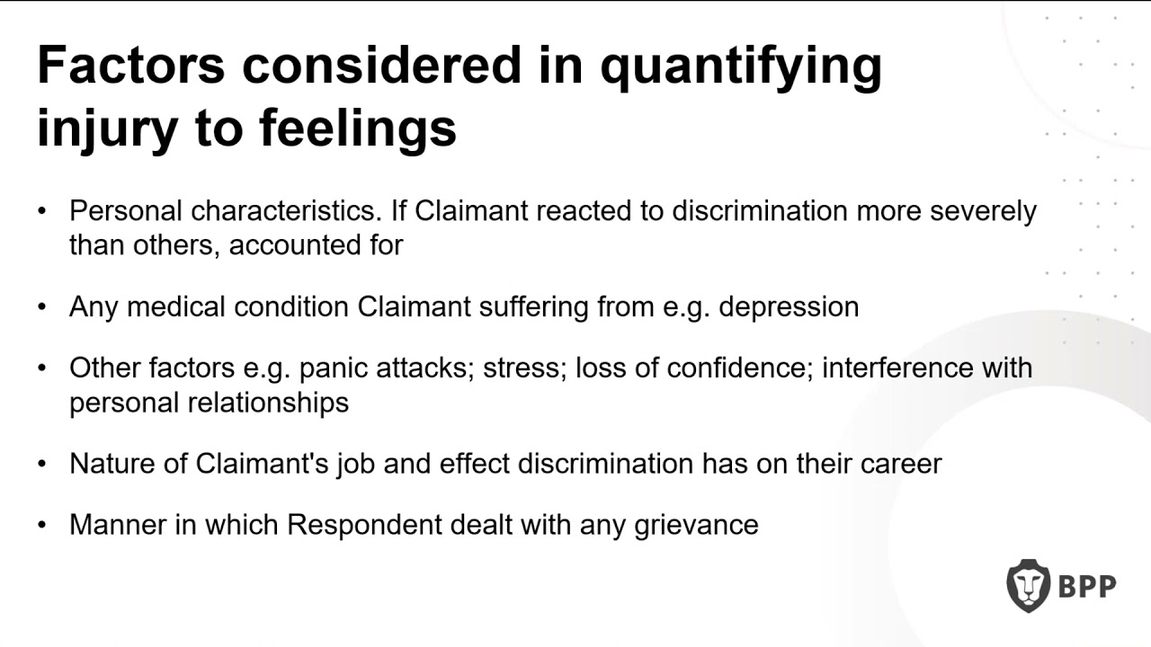 Discrimination remedies overview and example SOL
