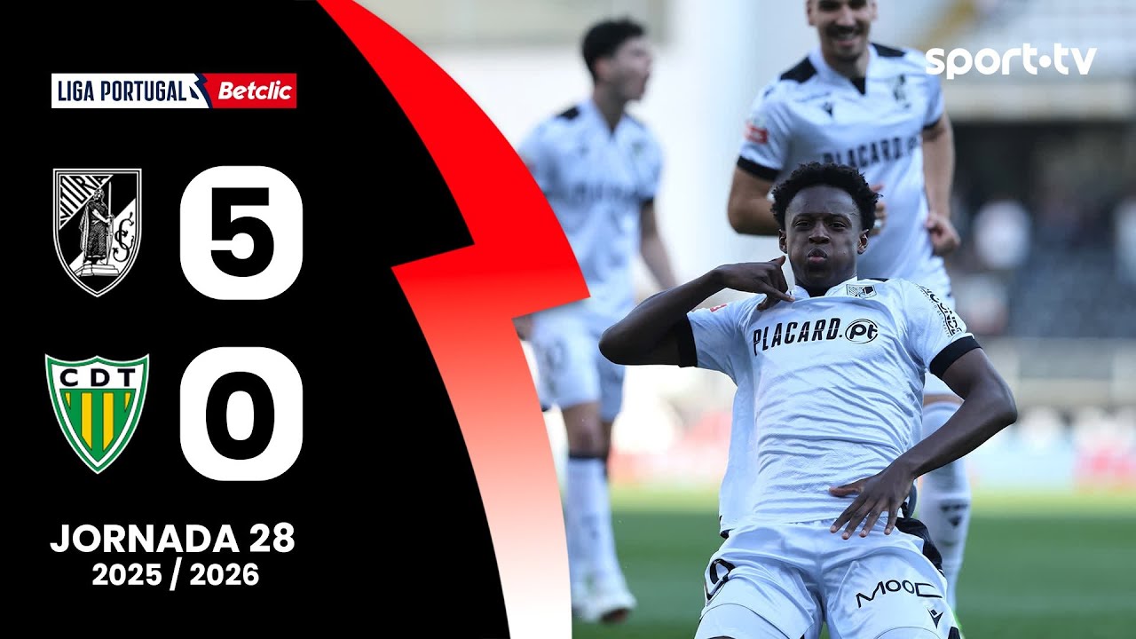 Resumo: Vit&oacute;ria SC 5-0 Tondela - Liga Portugal Betclic | sport tv