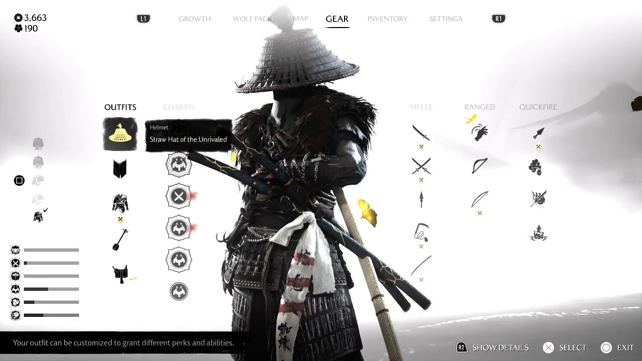 Playing ghost of yotei