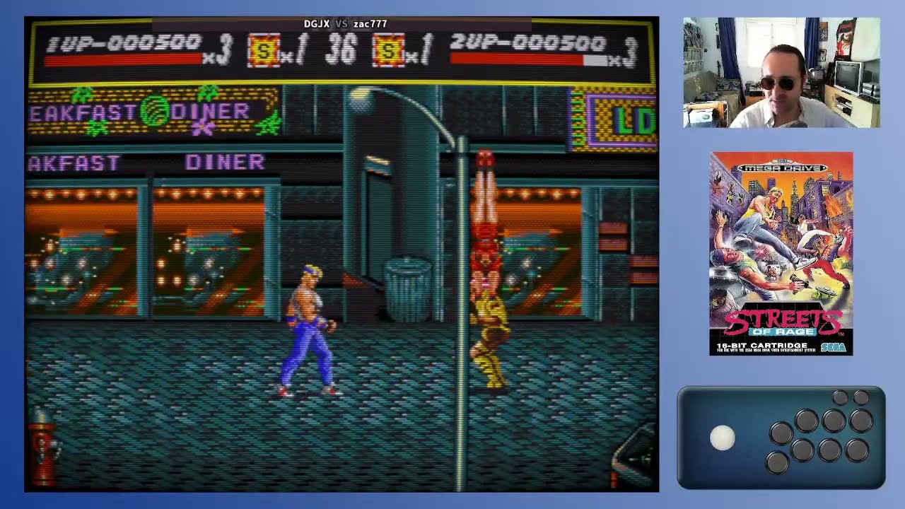 STREETS OF RAGE (Sega Megadrive) en coop avec Zac @Retrogaming Archives (Double 1cc)