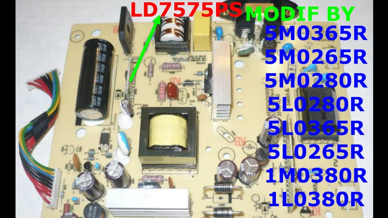 اصلاح  عطل  باور  على  شاشة  HP LA2205WG MONITOR    التعديل  بالايسي المدمج 5M0280R