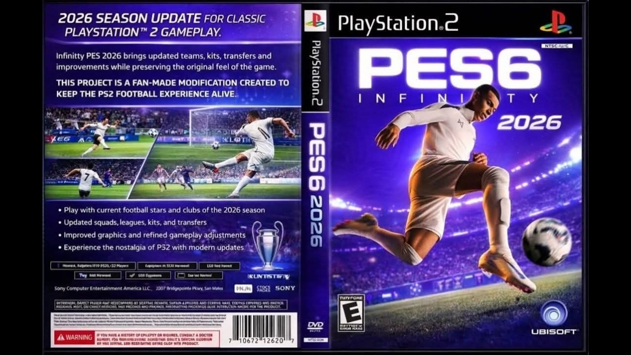 BAIXE GR&Aacute;TIS PES 2026 INFINITY PS2 🔥 PATCH LATINO ATUALIZADO 01/04/26 | COPA 2026 + BRASILEIR&Atilde;O