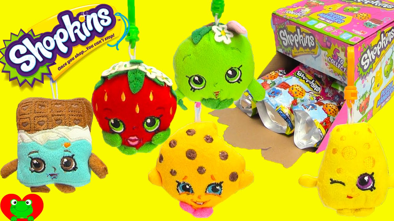 Shopkins Plush Hangers in Blind Bags Full Set with Kooky Cookie and More