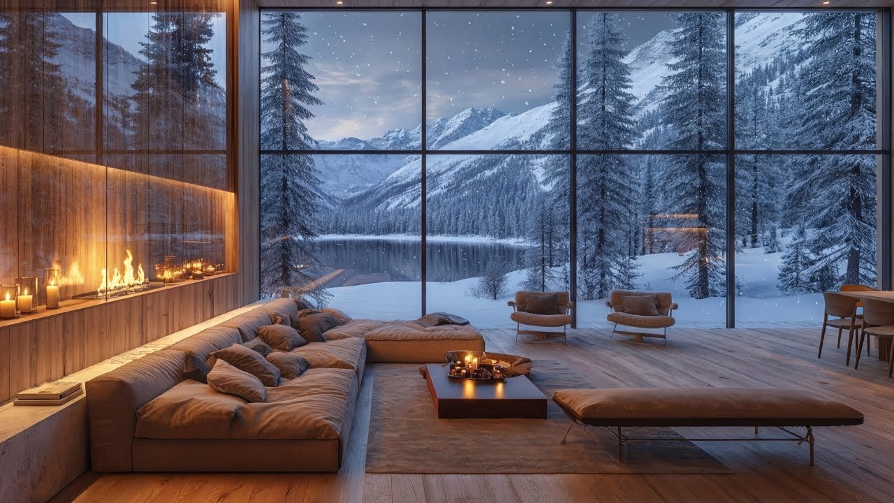 Cozy Fireplace -  Minimalist Winter Villa