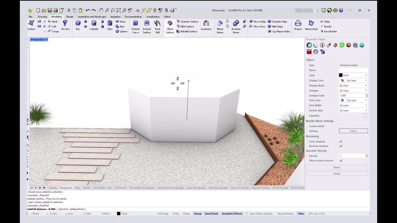 How to Model a Timber Deck with RhinoLands