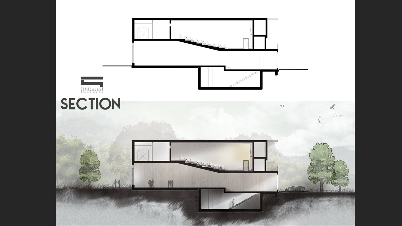 Section Photoshop - Photoshop Architecture (Hậu kỳ mặt cắt kiến trúc)
