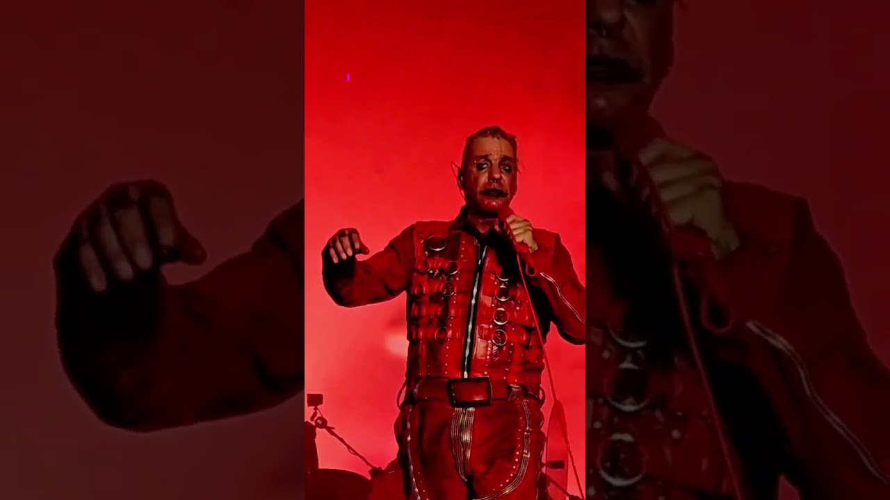 Till Lindemann Funny Moment with His Tie during 💊Skills in Pills in Vizovice, Czech Republic Red Era