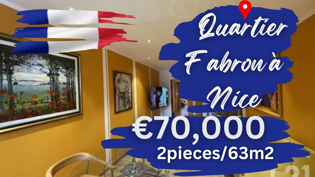 Quartier Fabron à Nice Baie des Anges France appartement  rénové 63m2