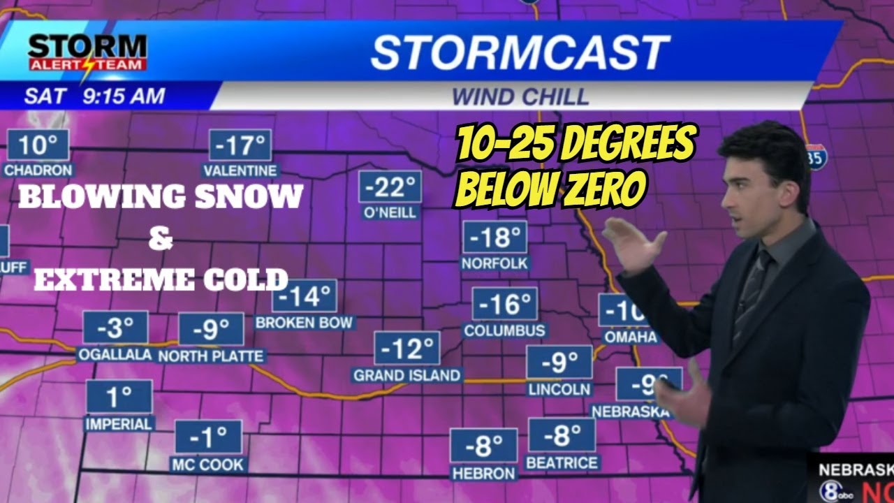 Snow Squall Whiteout Conditions Across Nebraska- January 16, 2025