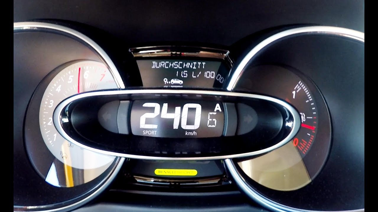 2017 Renault Clio R.S. 220 Trophy 0-240 km/h on the Autobahn