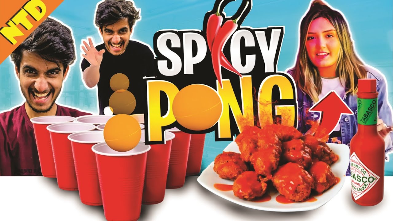 HOT SPICY NUGGETS PONG CHALLENGE 🥵🔥 ft. @LILYliveGaming