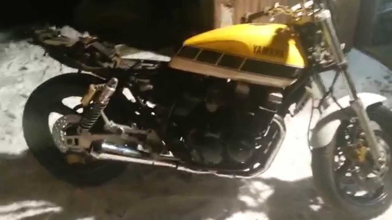 Yamaha XJR400 sound test w/ cafe racer style exhaust