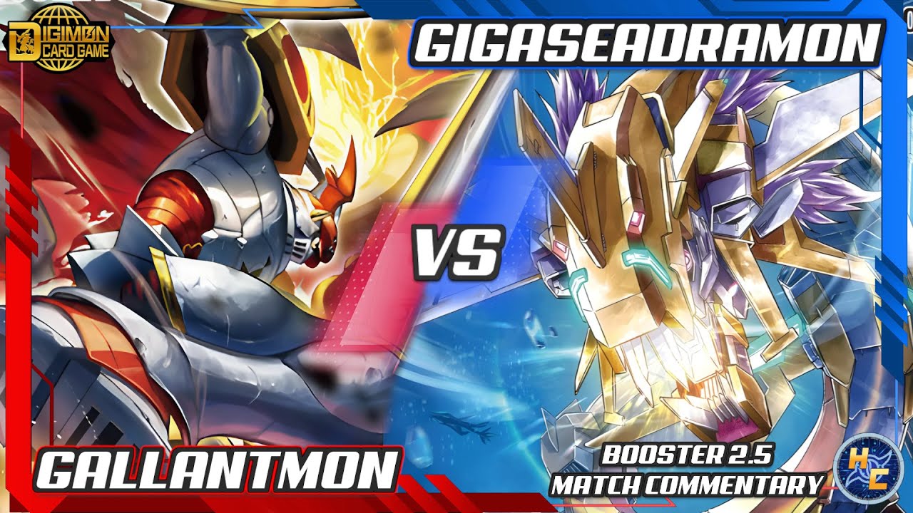 Gallantmon vs GigaSeadramon - Booster 2.5 Matchplay Commentary