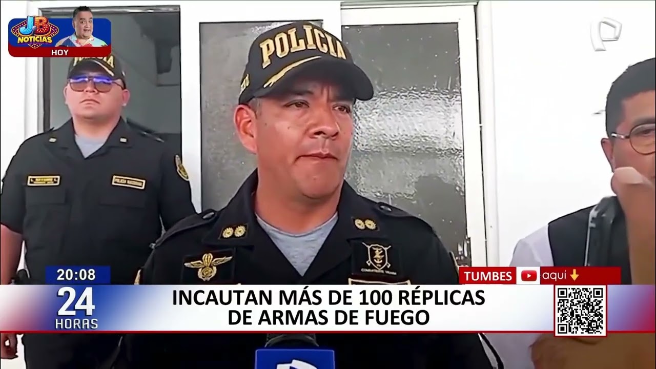 Tumbes: policía incauta más de 100 réplicas de armas que era enviado para Trujillo y Lima