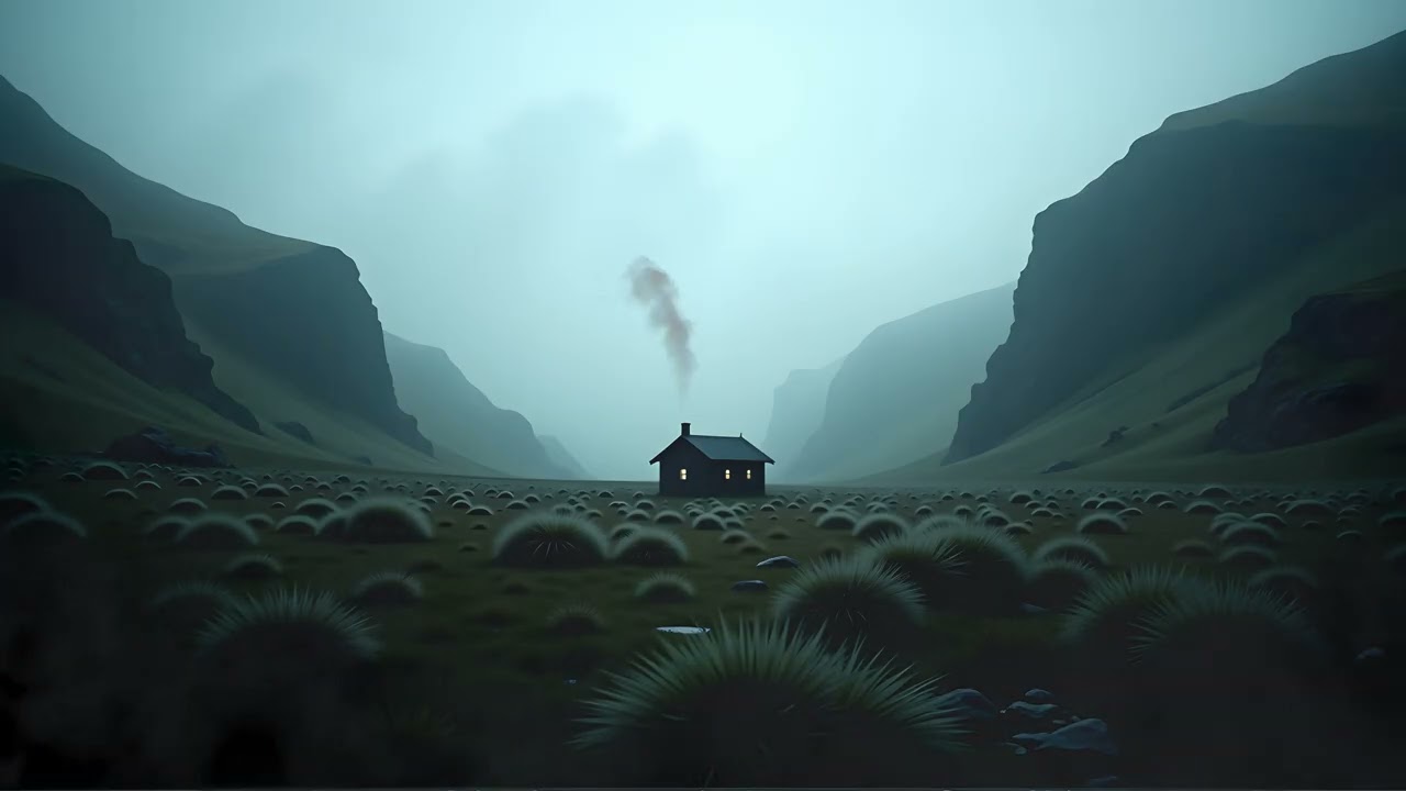 Lonely Cabin in the Mist | 4K Cinematic Ambient Nature Landscape for Relaxation