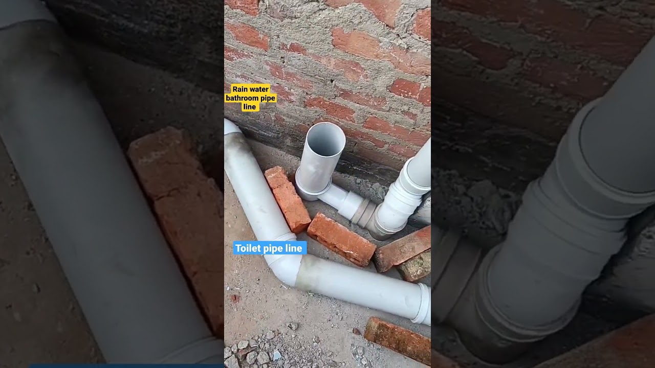 ⚒️toilet outlet pipe fitting & rain water bathroom pipe line system 4