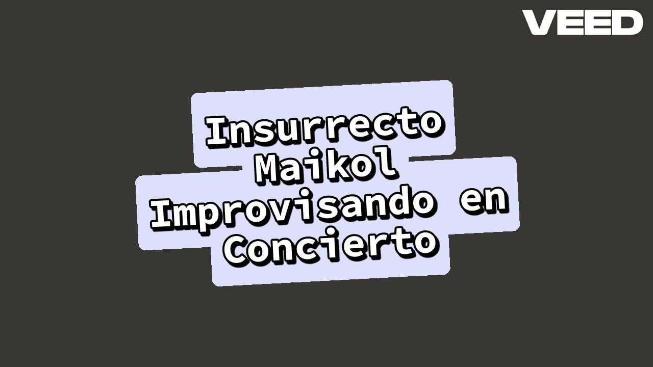Insurrecto El mensaje no lo entiendo COMPLETO