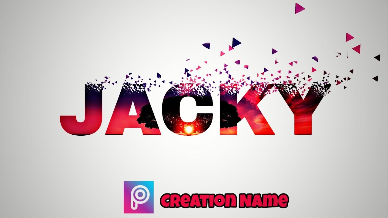JACKY - Name creation on PicsArt | Name editing tutorial