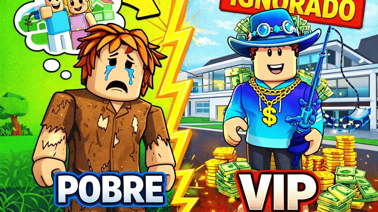 CONTA POBRE vs VIP no Brookhaven | teste social