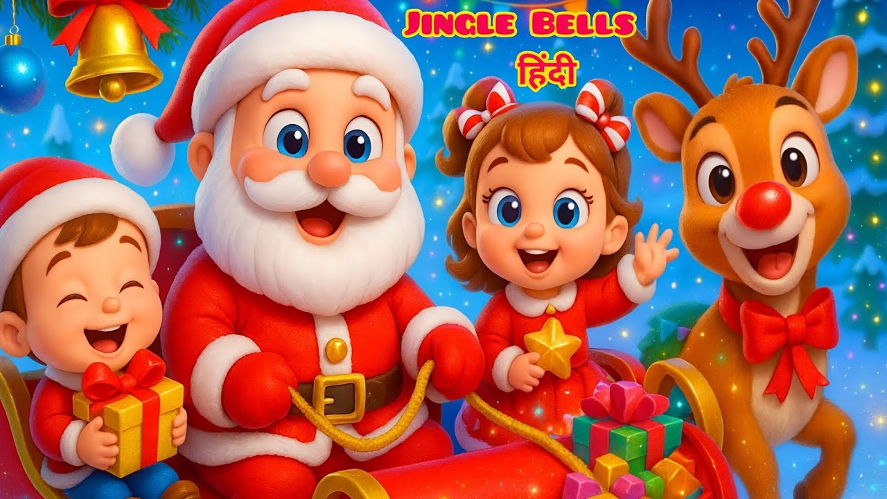 Jingle Bell Jingle Bell Song | Christmas Song | Santacruz Gifts | Hindi Cartoon song for kids 