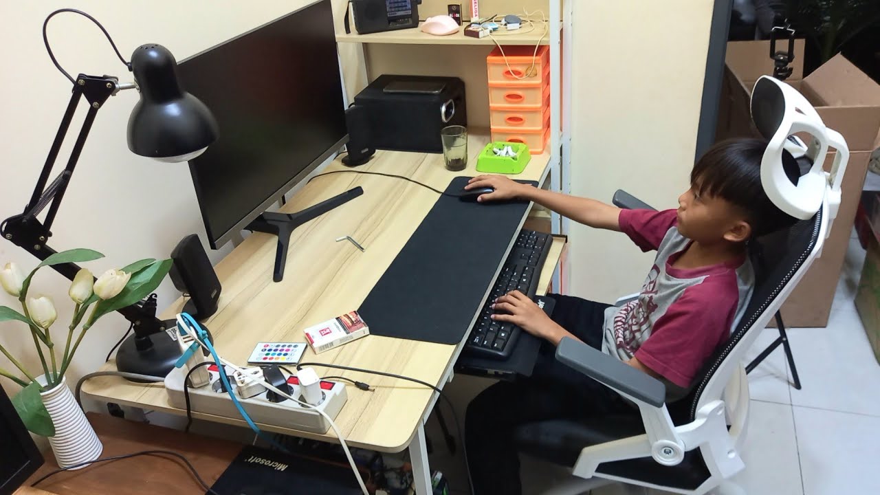 Meja Komputer + Laci Keyboard, Meja Kerja Rangka Besi 500 Ribuan (120 x 55) Unboxing Review