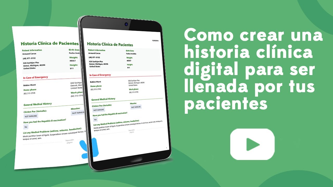 Como crear una historia clínica digital para ser llenada por tus pacientes (Google Form)