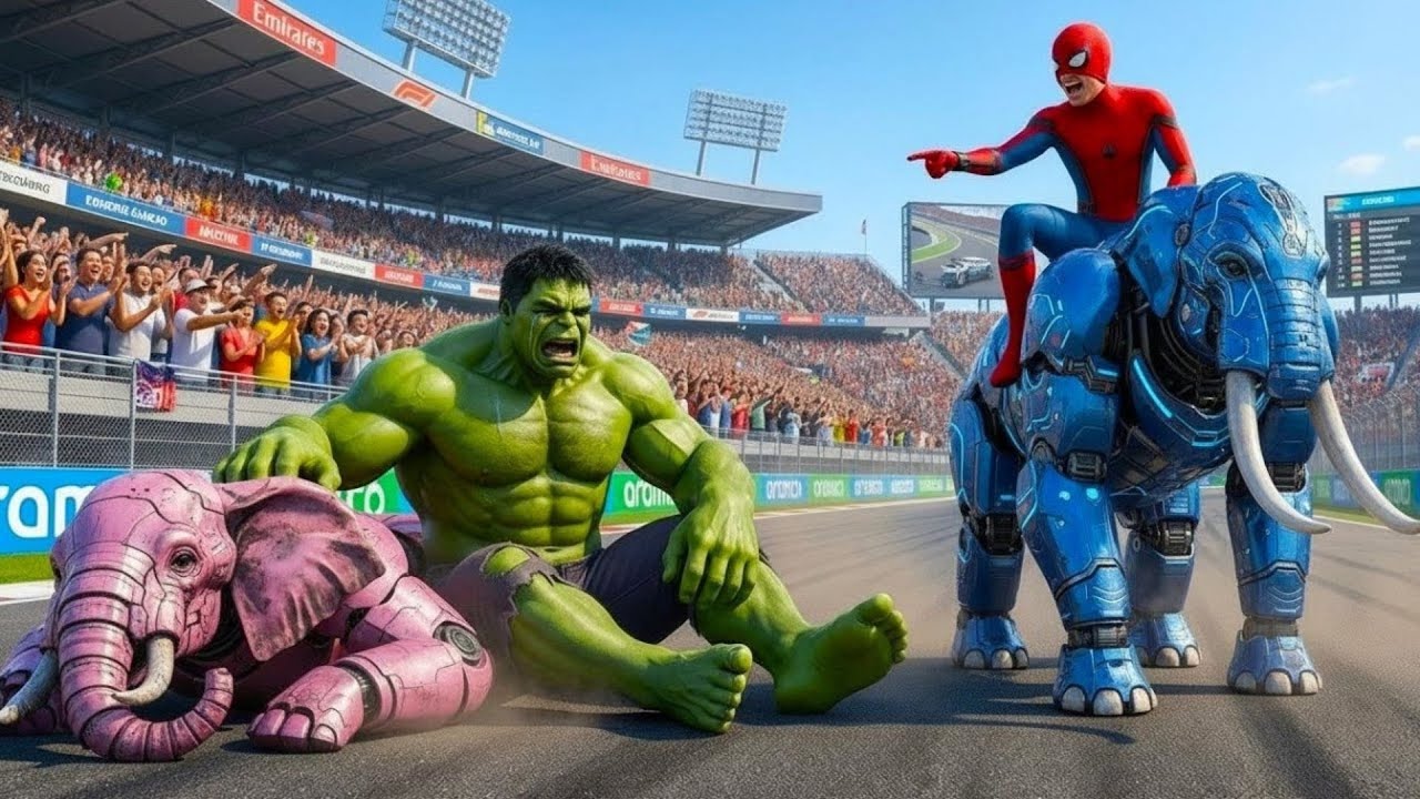 🐘🕷SPIDERMAN Wins the Legendary Elephant Racing Championship   Epic Race Challenge