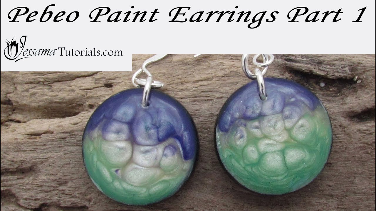 Polymer Clay Project: Pebeo Paint Earring Tutorial Part 1