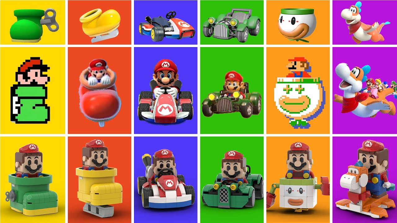 LEGO VS Game Nintendo Super Mario Riding Items (Goomba Shoes, Ice skate, Mario kart etc)
