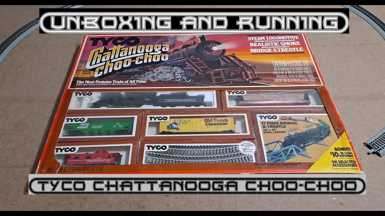Распаковка и запуск набора поездов Tyco Chattanooga Choo-Choo 0-8-0