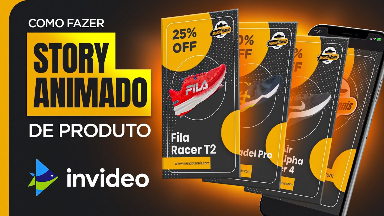 Como Fazer Story Animado de Produto Loja de Tênis no InVideo