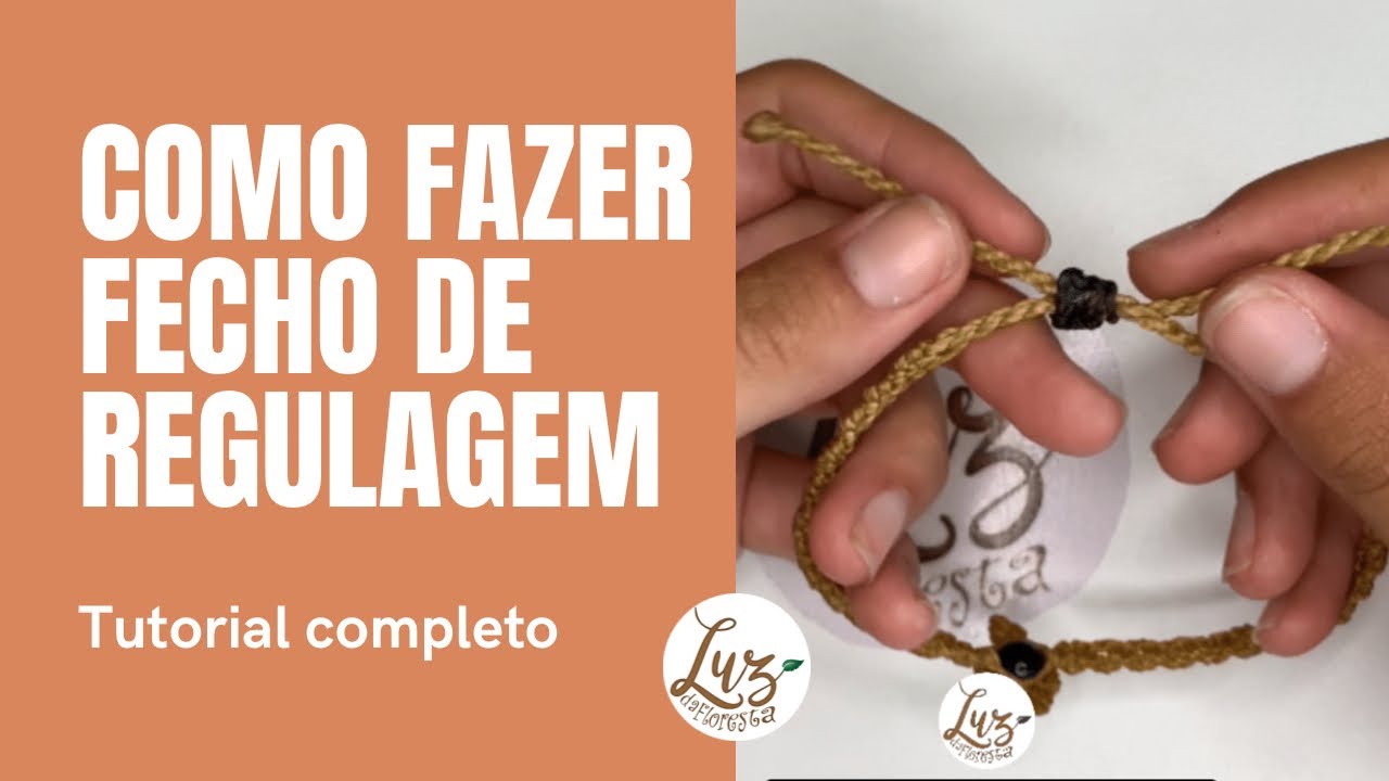 Como fazer fecho de regulagem em colar e pulseira em Macramê - tutorial fácil