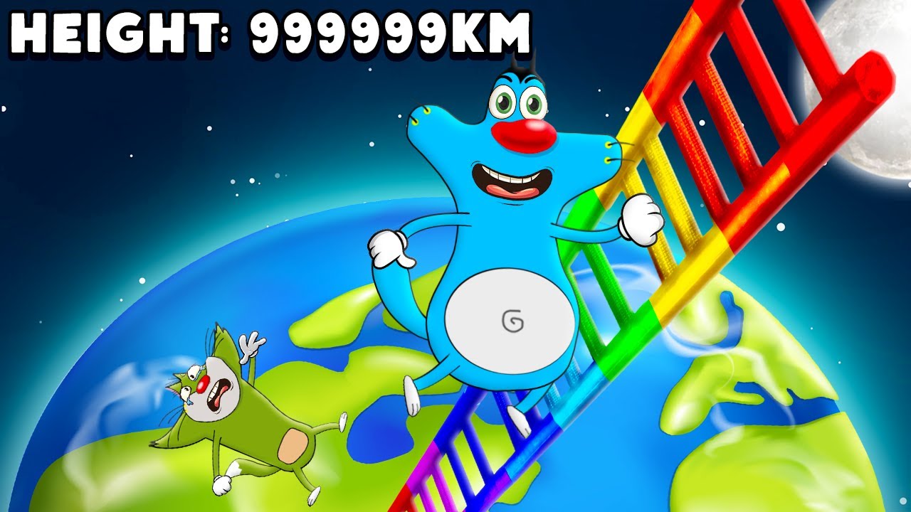 Roblox Oggy Climbed World's Longest Ladders With Jack | Rock Indian Gamer |