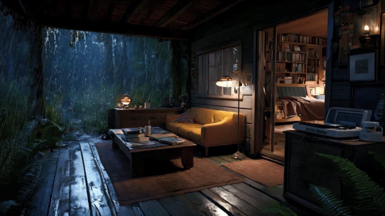 Sleep Instantly: Heavy Rain on Tin Roof & Soft Piano (Rain Sounds 24/7)