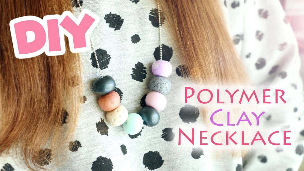 DIY Easy Bead Necklace│Polymer Clay FIMO Tutorial