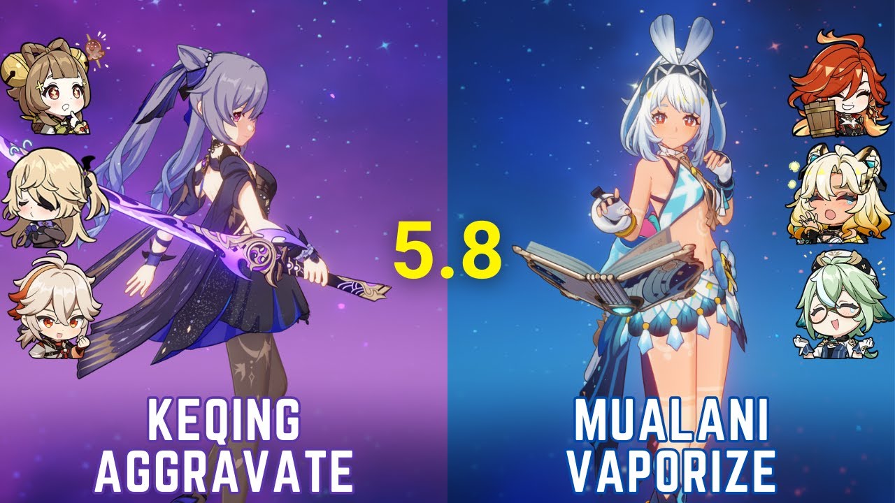 C6 Keqing Aggravate & C0 Mualani Vaporize - 5.8 Spiral Abyss Floor 12