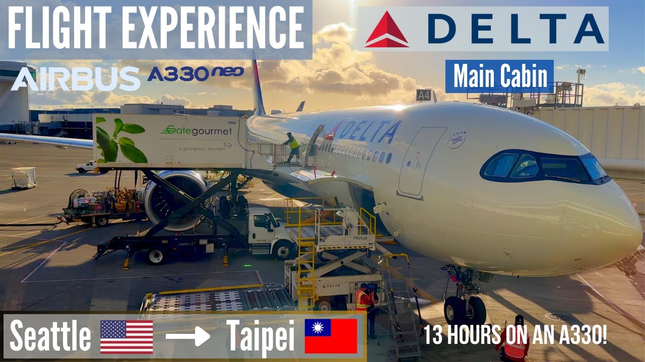 🇹🇼  FLIGHT EXPERIENCE  Transpacific on DELTA Airbus A330-900neo   SEATTLE → TAIPEI   Main Cabin