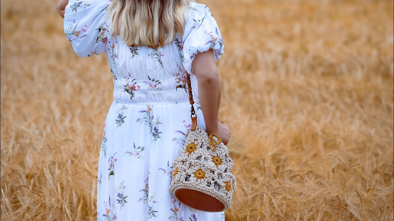 Floral Round Bag Crochet Tutorial | Step-by-Step with @muudliving  diy bag parts