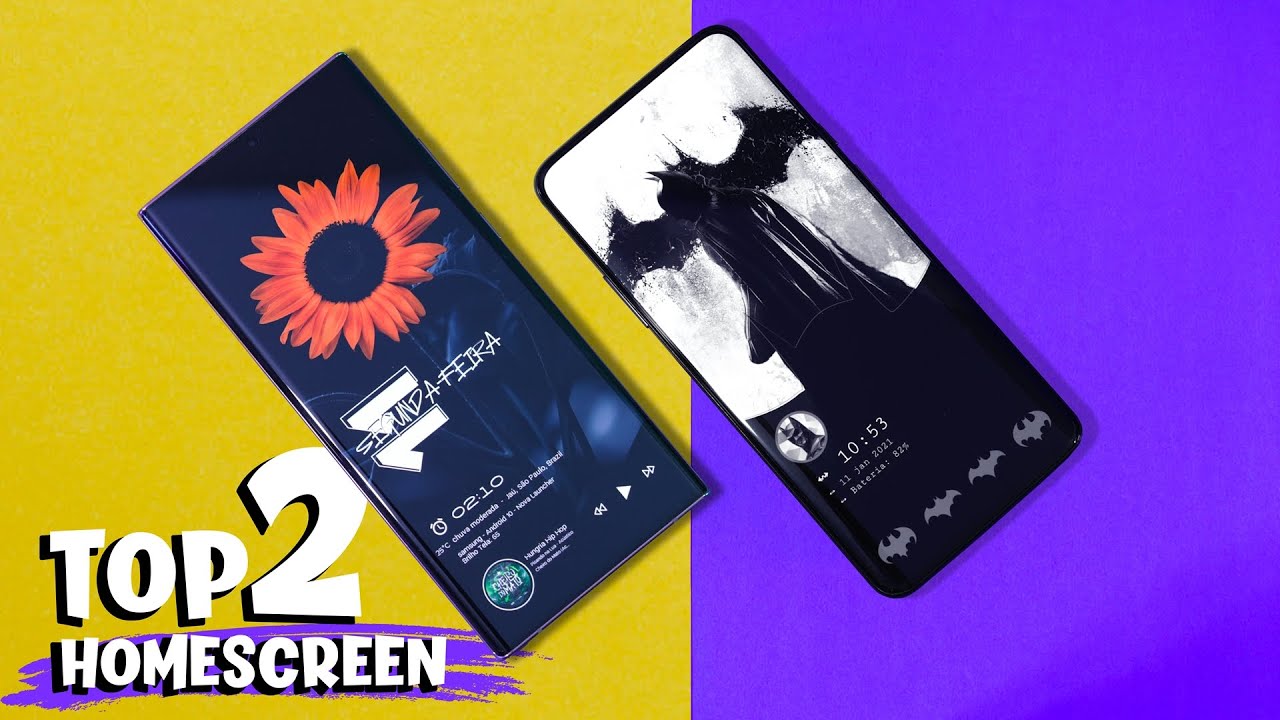 TOP 2 HOMESCREEN INCRÍVEL - Personalize seu Android - Best Android setup *Clean & Batman*