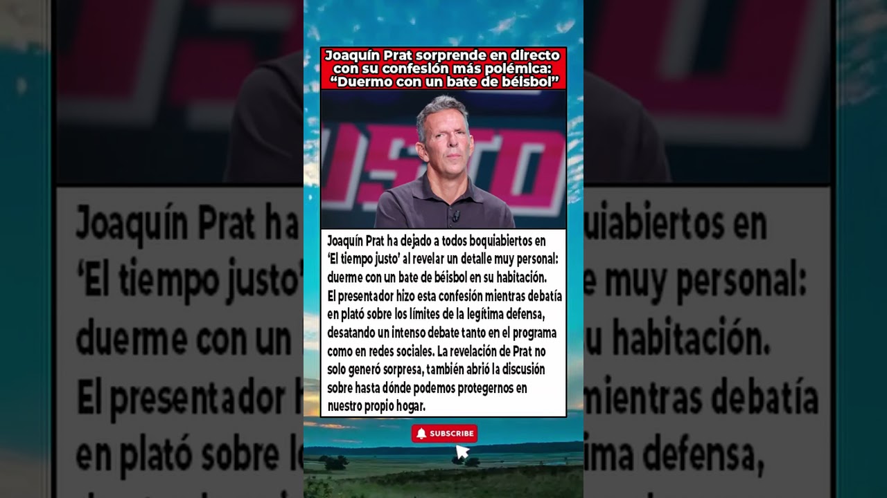 Joaqu&iacute;n Prat sorprende: su confesi&oacute;n m&aacute;s pol&eacute;mica en Telecinco con un bate de b&eacute;isbol