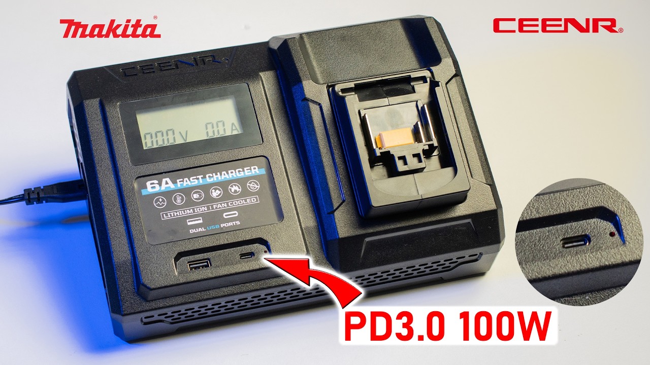 Это не очередная зарядка для Makita 18V - CEENR 6A + Type-C PD100W