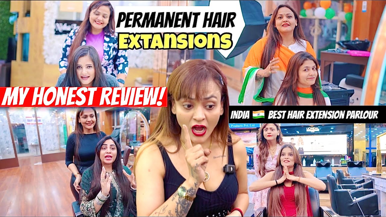 India 🇮🇳 Best Hair Extension Parlour 100% Human Hair | Permanent Extensions || Actresses 🥰🔥Refillng