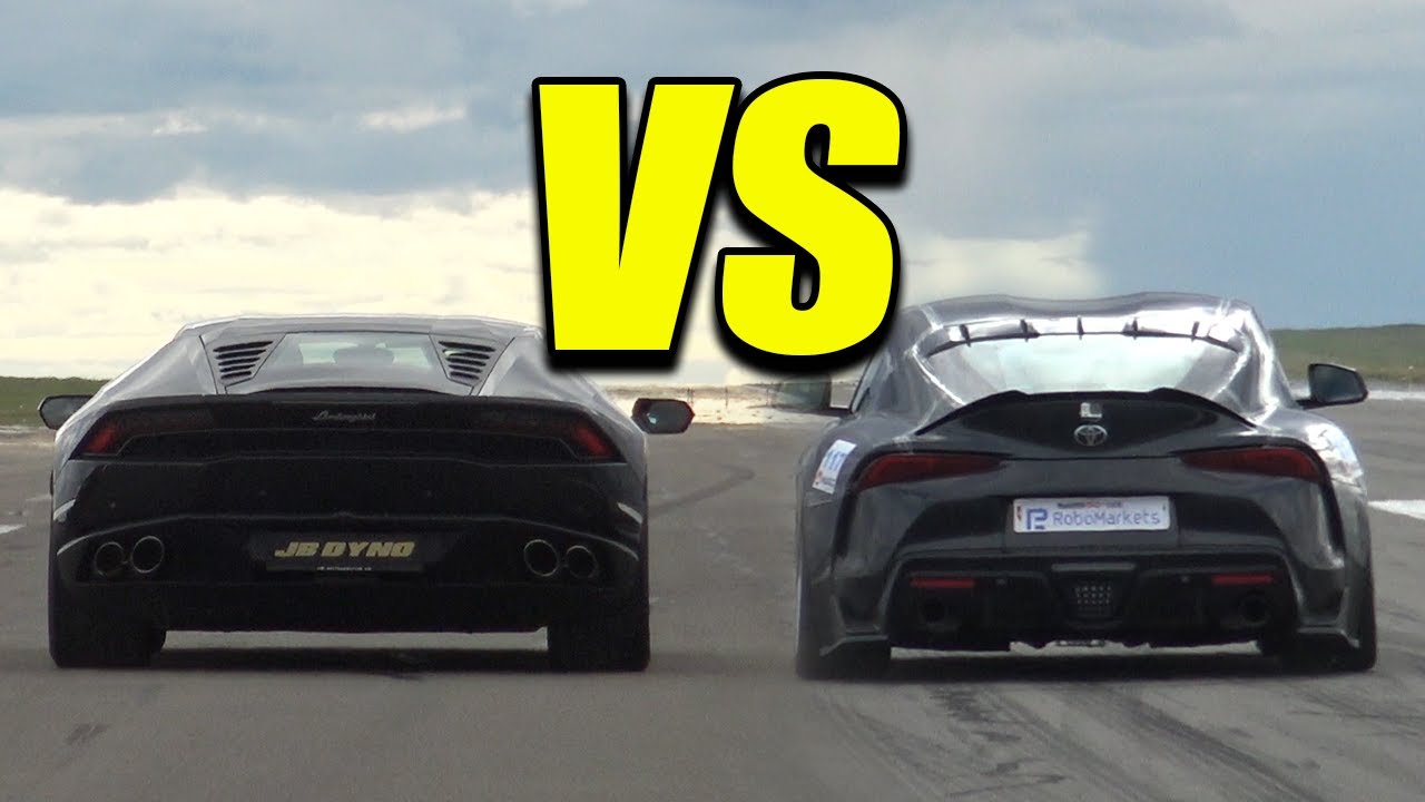 LAMBORGHINI HURACAN vs TOYOTA SUPRA MK5 *600hp*