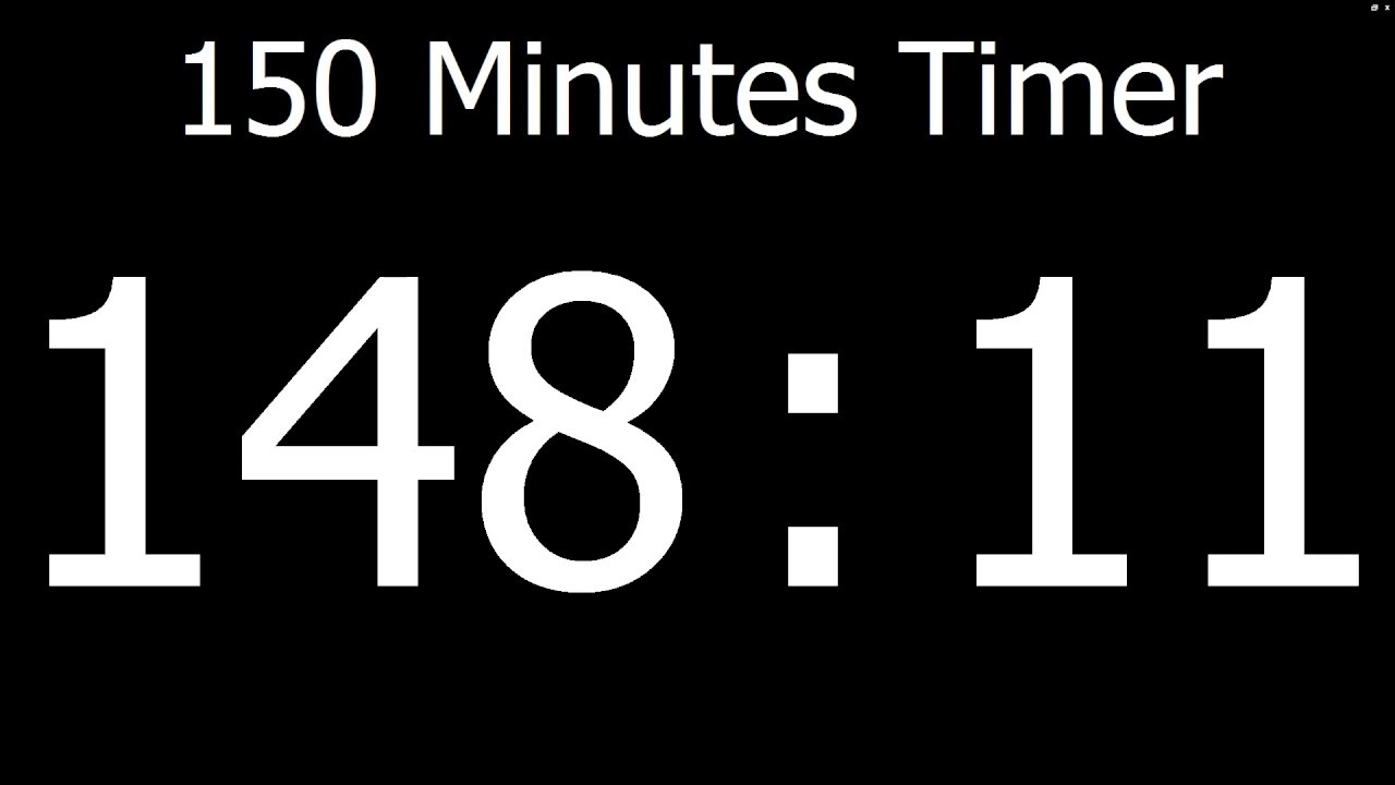 Countdown || 150 Minutes Timer no beeps 1080P