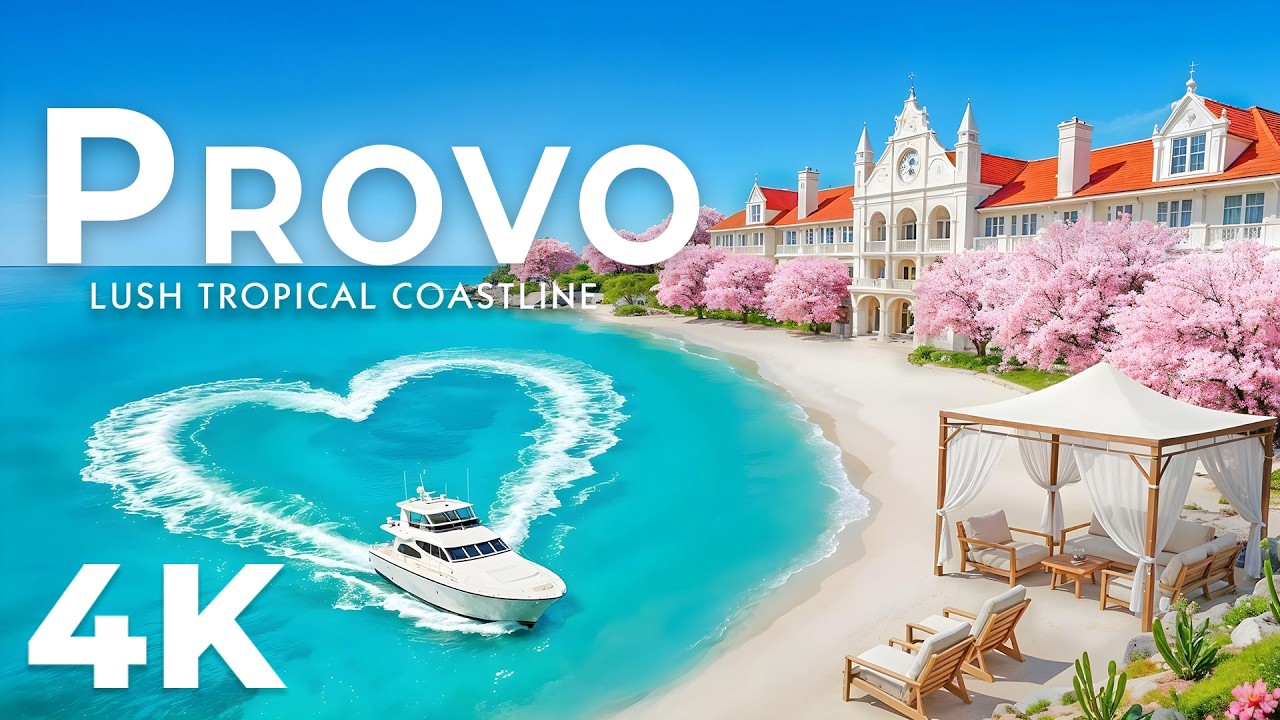 [4K] Прово 🇹🇨 Бирюзовые лагуны, белоснежные пляжи и роскошная островная атмосфера